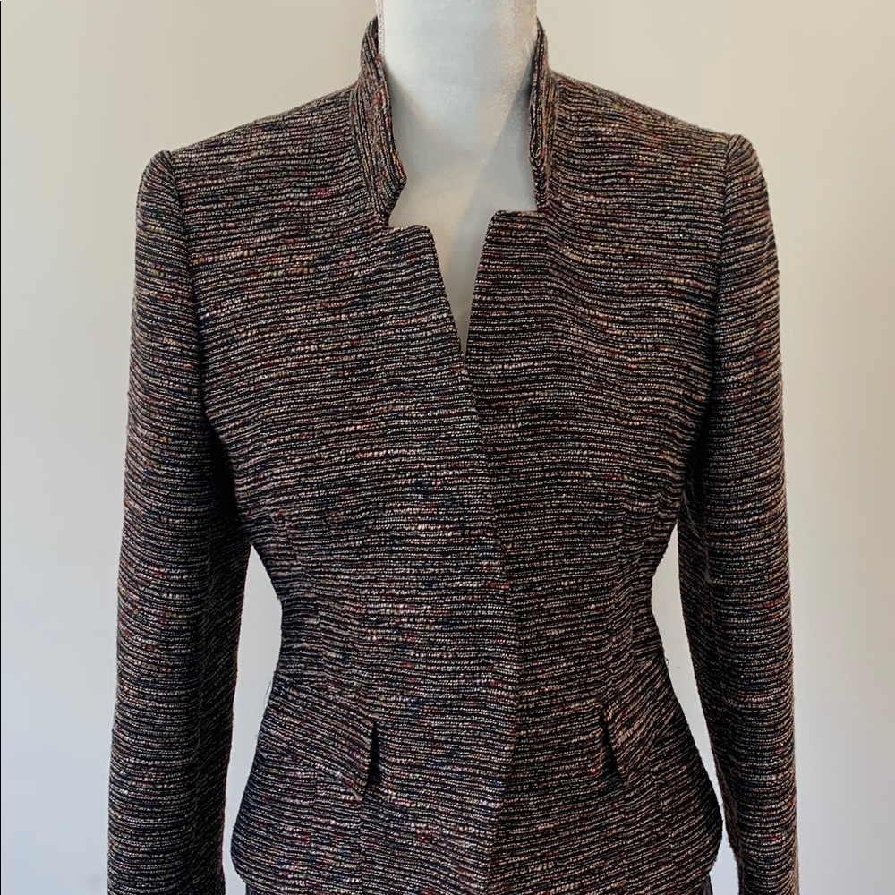 Tahari ASL Multi-Color Metallic Thread Suit